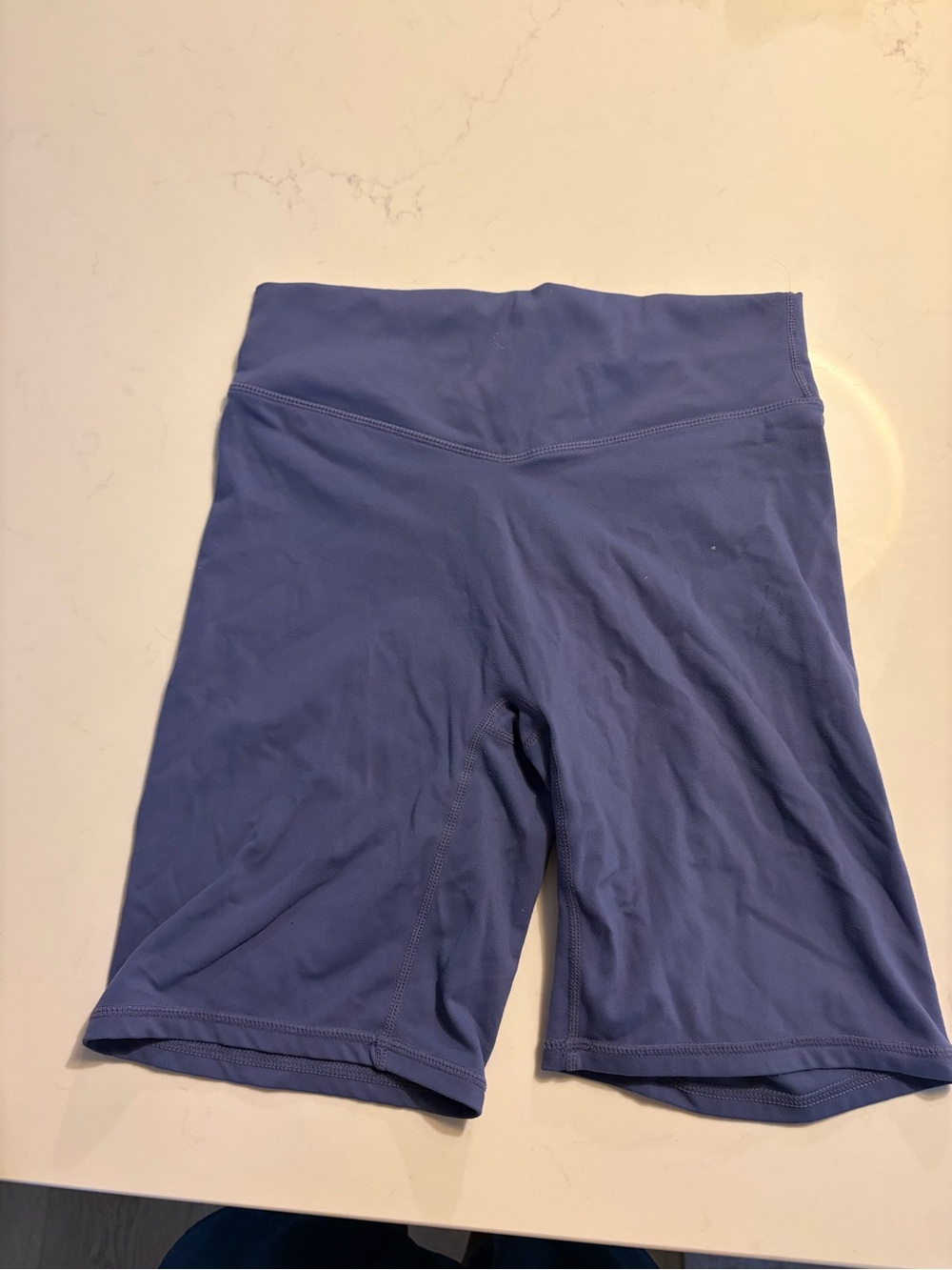 Everyday High-Waist Bike Shorts in Periwinkle